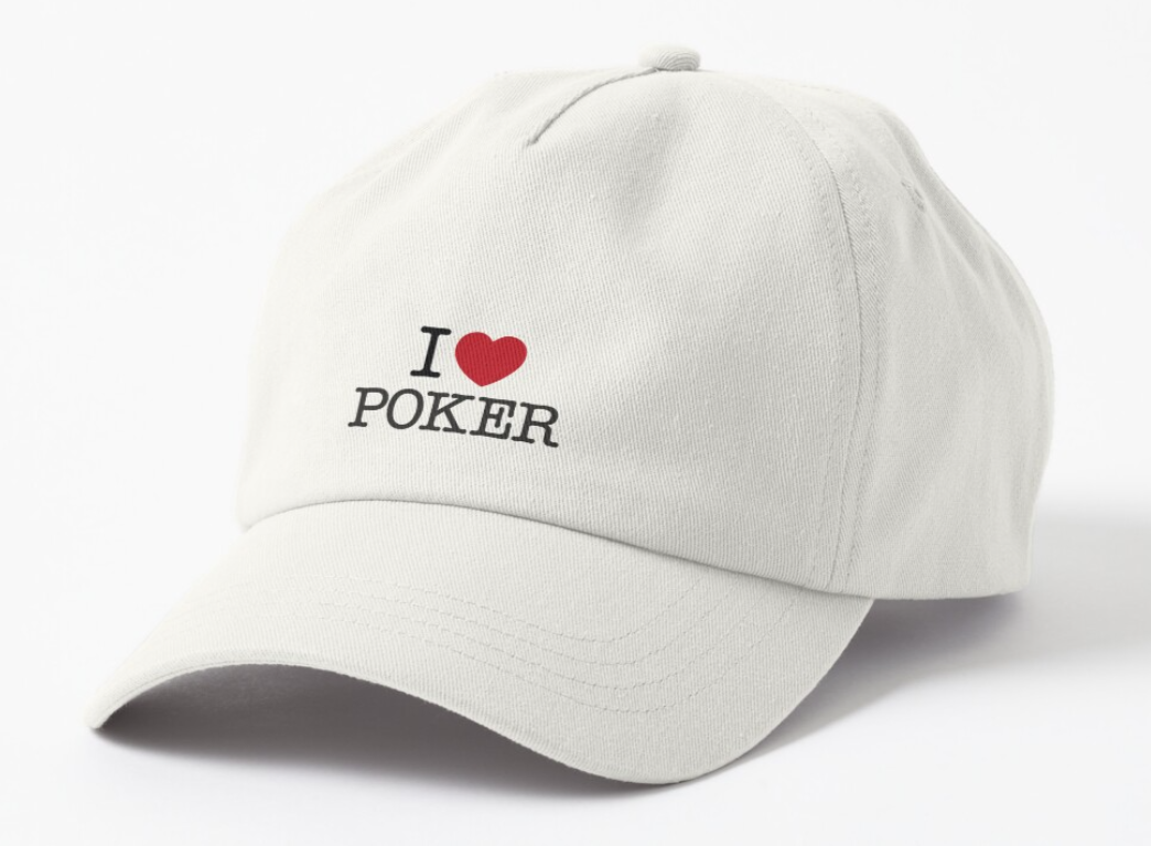 Кепка унісекс Malfini з принтом ''I love poker'' Білий (ПН132К-2)