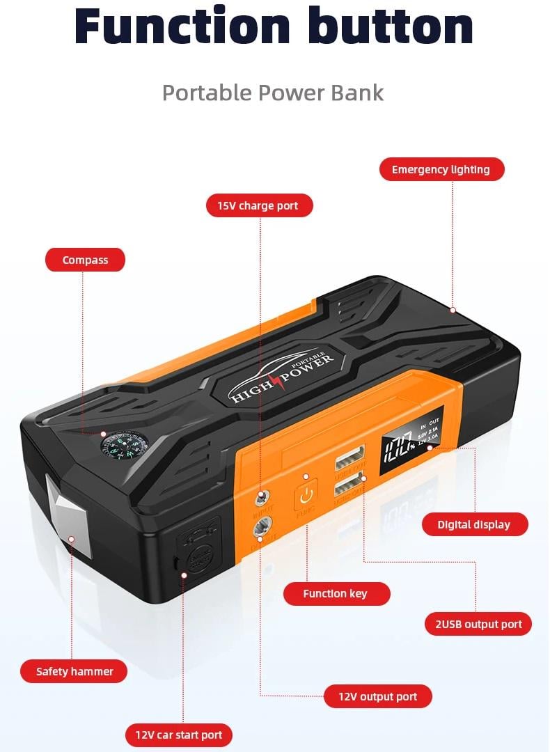 Пуско-зарядное устройство для автомобиля автономное 25000 mAh 2 USB (QY28) - фото 9 Пуско-зарядное устройство для автомобиля автономное 25000 mAh 2 USB (QY28) - фото 9