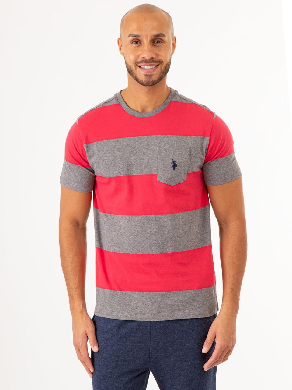 Футболка мужская US Polo ASSN RUGBY STRIPE JERSEY XL Серый (786660506891) Футболка мужская US Polo ASSN RUGBY STRIPE JERSEY XL Серый (786660506891)