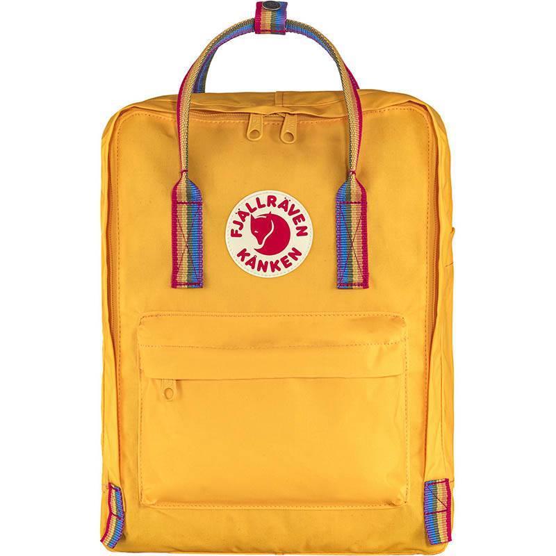 Городской рюкзак Fjallraven Kanken Rainbow Warm Yellow/Rainbow Pattern (23620.141-907)