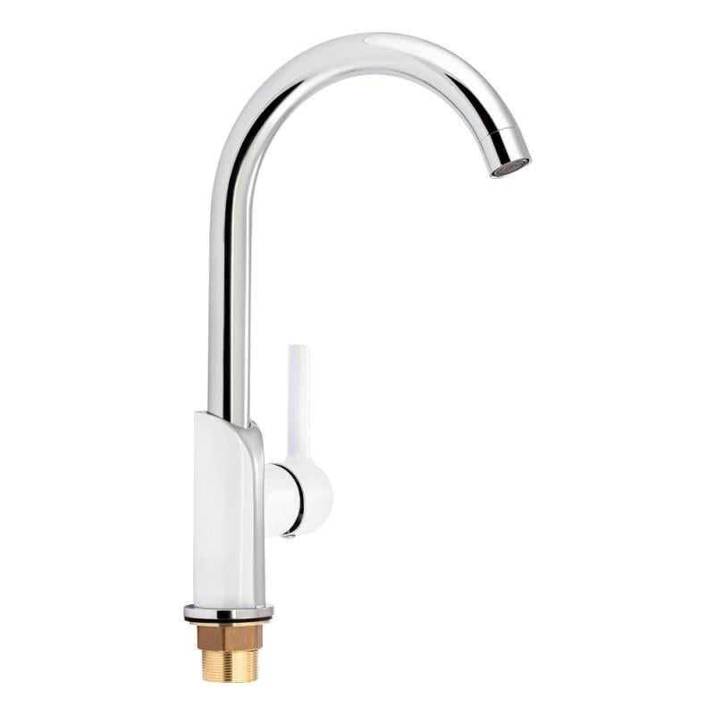 Змішувач для кухні Qtap Grand QTGRAWCR007F Chrome/White (36713088)