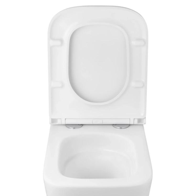 Унітаз підвісний безобідковий Kroner Eifel WHI493436 TORNADO з сидінням (CV034923) - фото 4