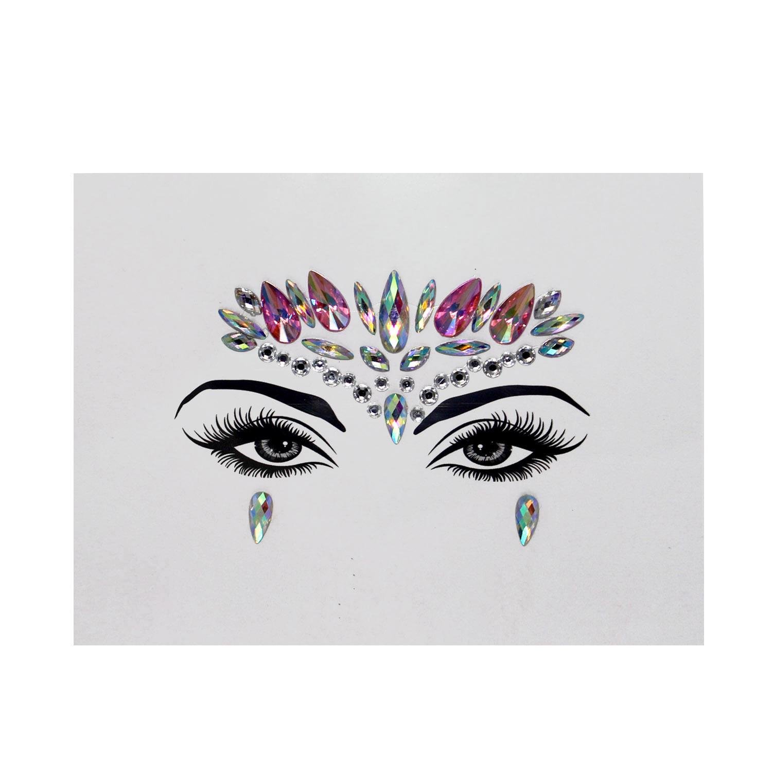 Наклейки-стразы для лица и макияжа глаз One size Разноцветный (9088/79) Наклейки-стразы для лица и макияжа глаз One size Разноцветный (9088/79)