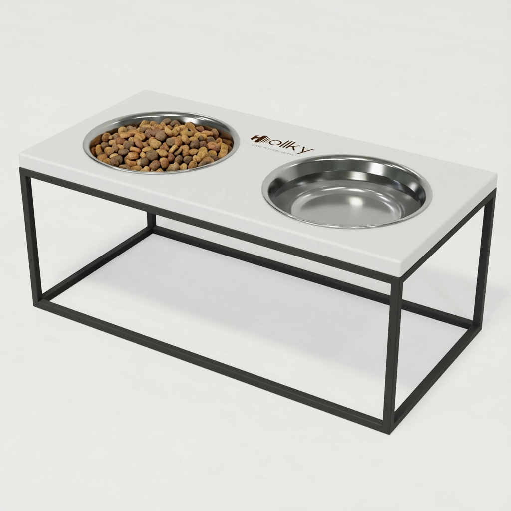 Миски на підставці для великих собак Hollky Base XL20 2х1,8 л (BXL20-522620-GRWH) - фото 1 Миски на підставці для великих собак Hollky Base XL20 2х1,8 л (BXL20-522620-GRWH) - фото 1