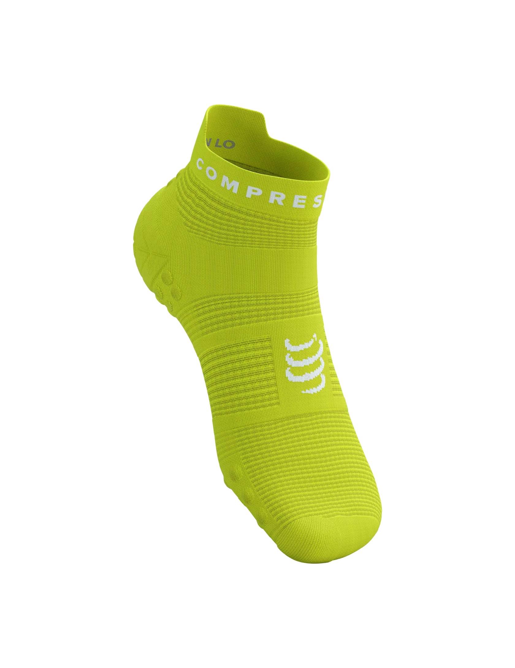 Носки Compressport Pro Racing Socks V4.0 Run low T4 Green Sheen/White (fce4a478) - фото 2