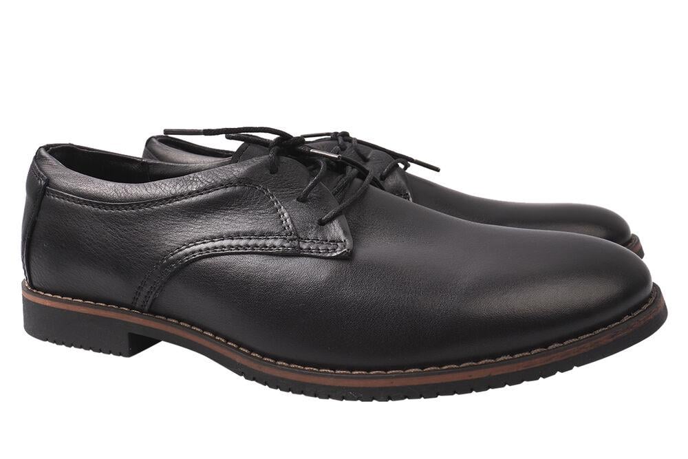 Туфли мужские Vadrus из кожи на низком ходу на шнуровку р. 40 Черный (241-20DTC) Туфли мужские Vadrus из кожи на низком ходу на шнуровку р. 40 Черный (241-20DTC)