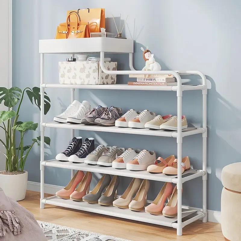 Полка для обуви Shoe Rack 5 ярусов металлическая Белый (321888b1) - фото 1