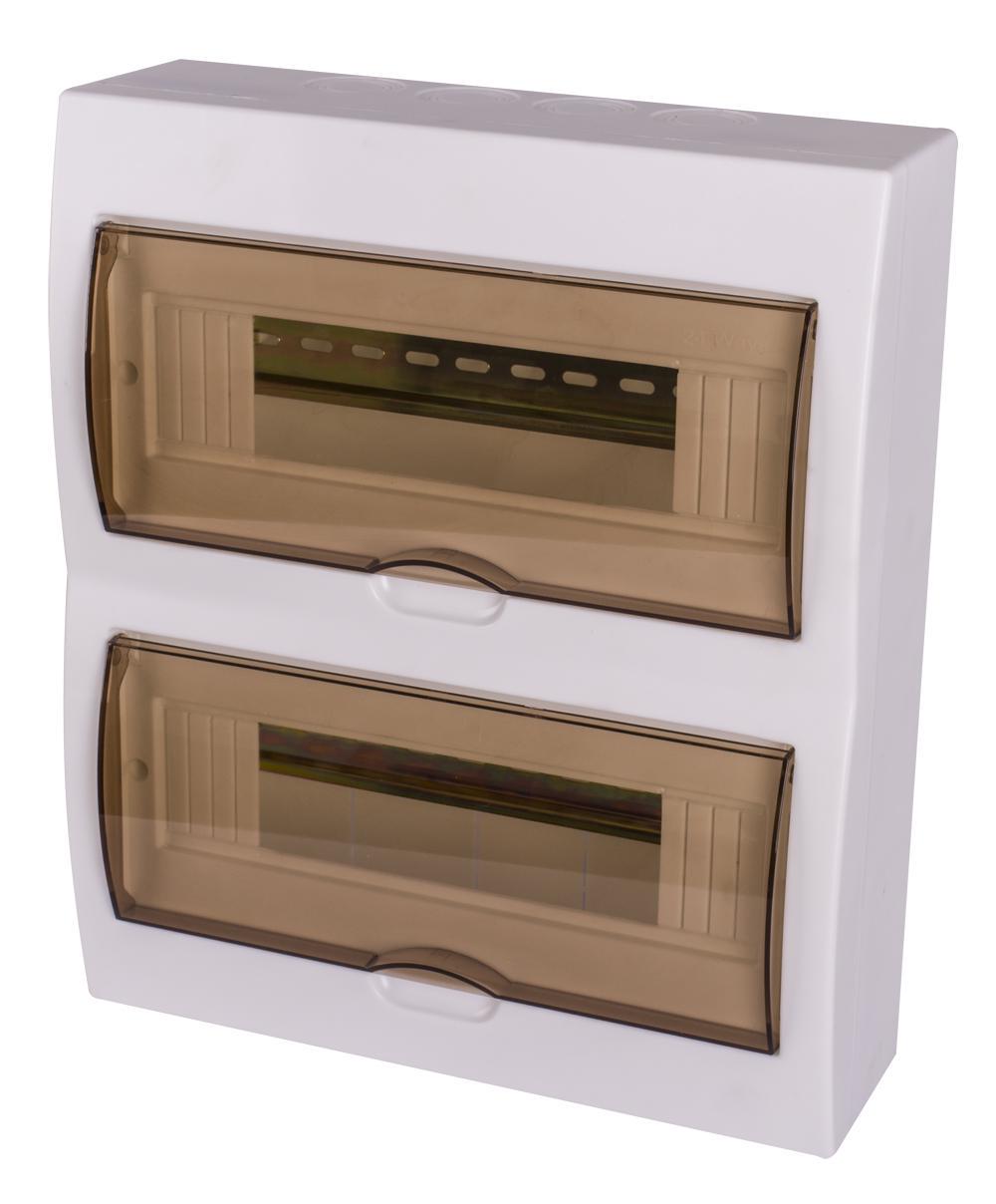 Щит распределительный E.NEXT e.plbox.stand.n.24k 24 модуля пластик 317х272х100 мм Прозрачный (s029106)