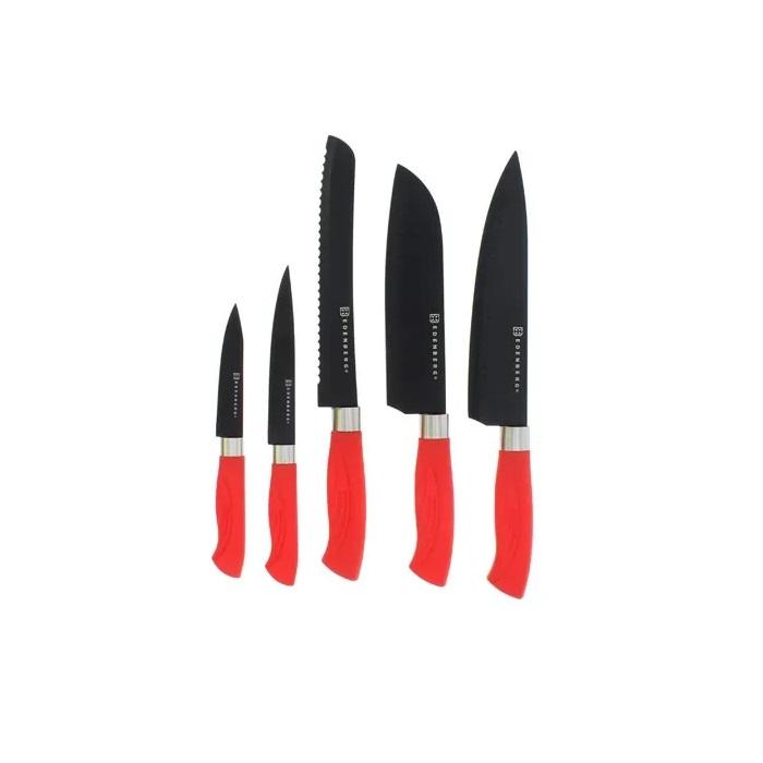 Набор ножей Edenberg 7 пр. с подставкой Red (EB-11006)
