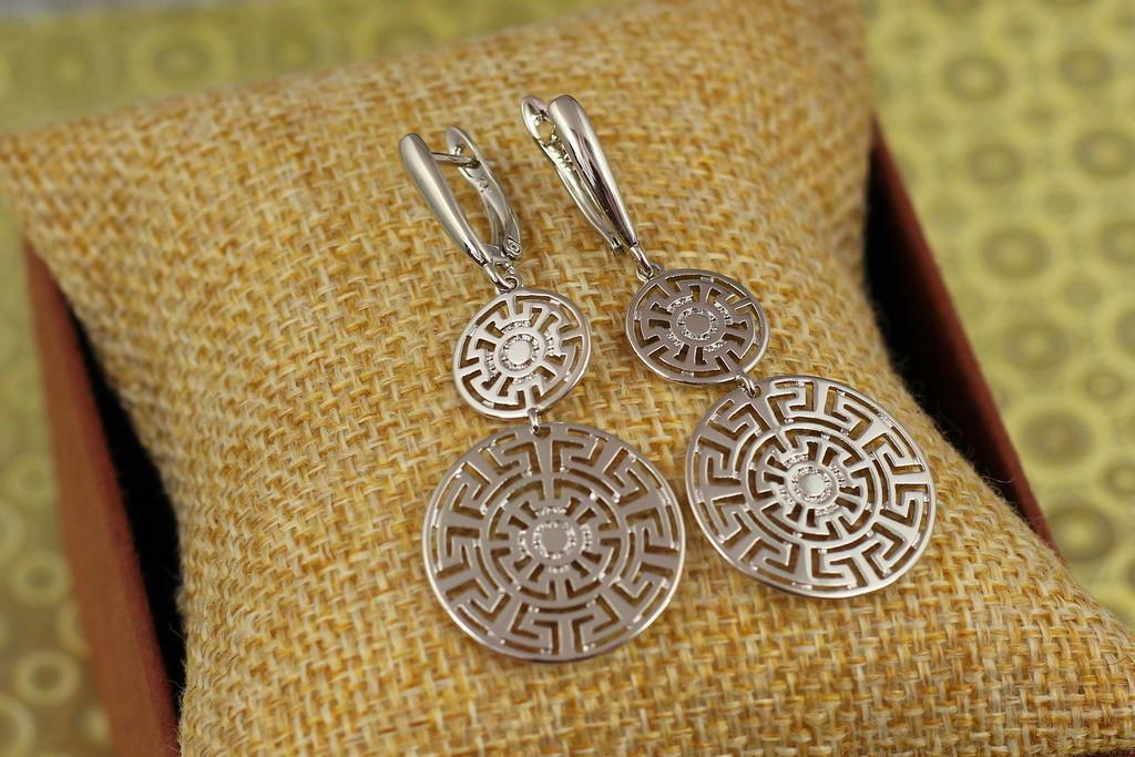 Серьги подвески Xuping Jewelry Мистерия 4,7 см Серебристый (1935142520)