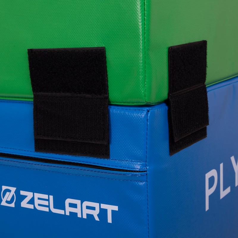 Бокс мягкий плиометрический Zelart PLYO BOXES FI-3634 3 шт. 90х75х30/45/60 см Зеленый/Синий/Красный (NA004391) - фото 3