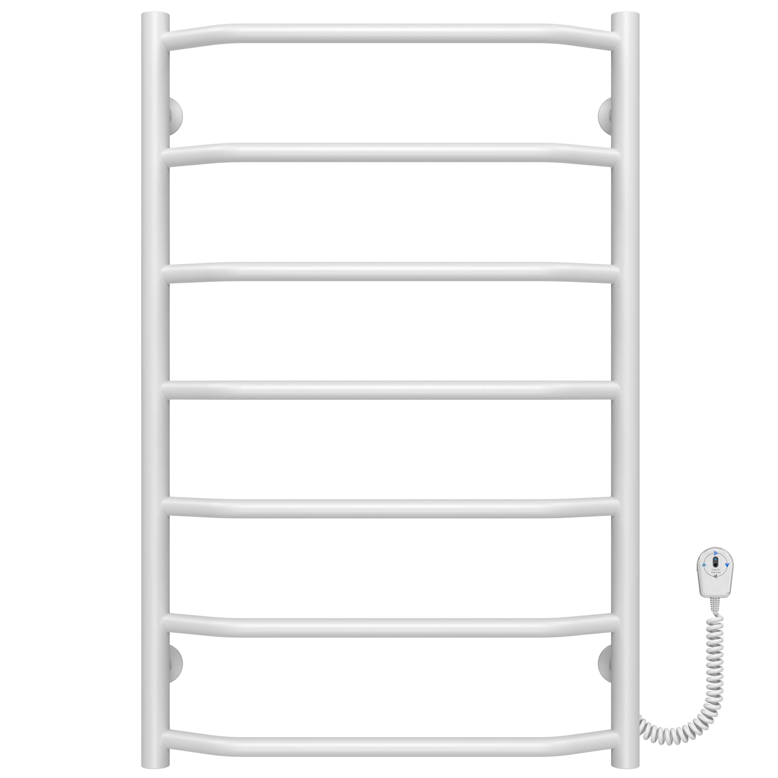 Полотенцесушитель электрический Deffi Трапеция П7 EF16 правое подключение нержавеющая сталь 500х800 мм Белый (C.TR.80.50.7.EWR5)