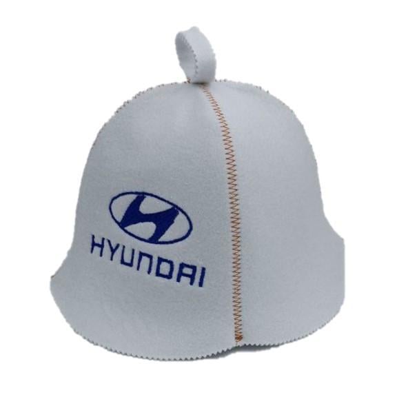 Шапка для сауни та лазні Sunroz "Hyundai" штучний фетр Білий (LA-909)