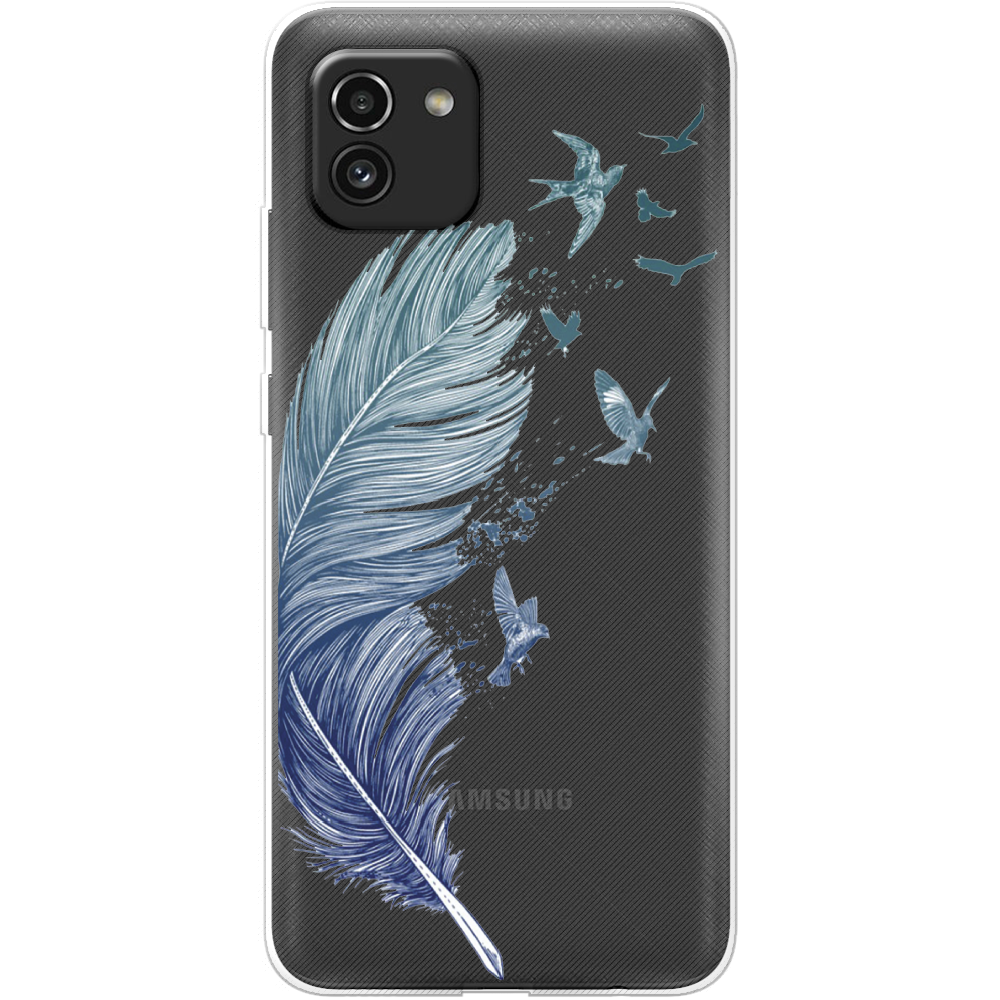 Чехол BoxFace Samsung Galaxy A03 (A035) Feather Прозрачный силикон (44031-cc38-44031)