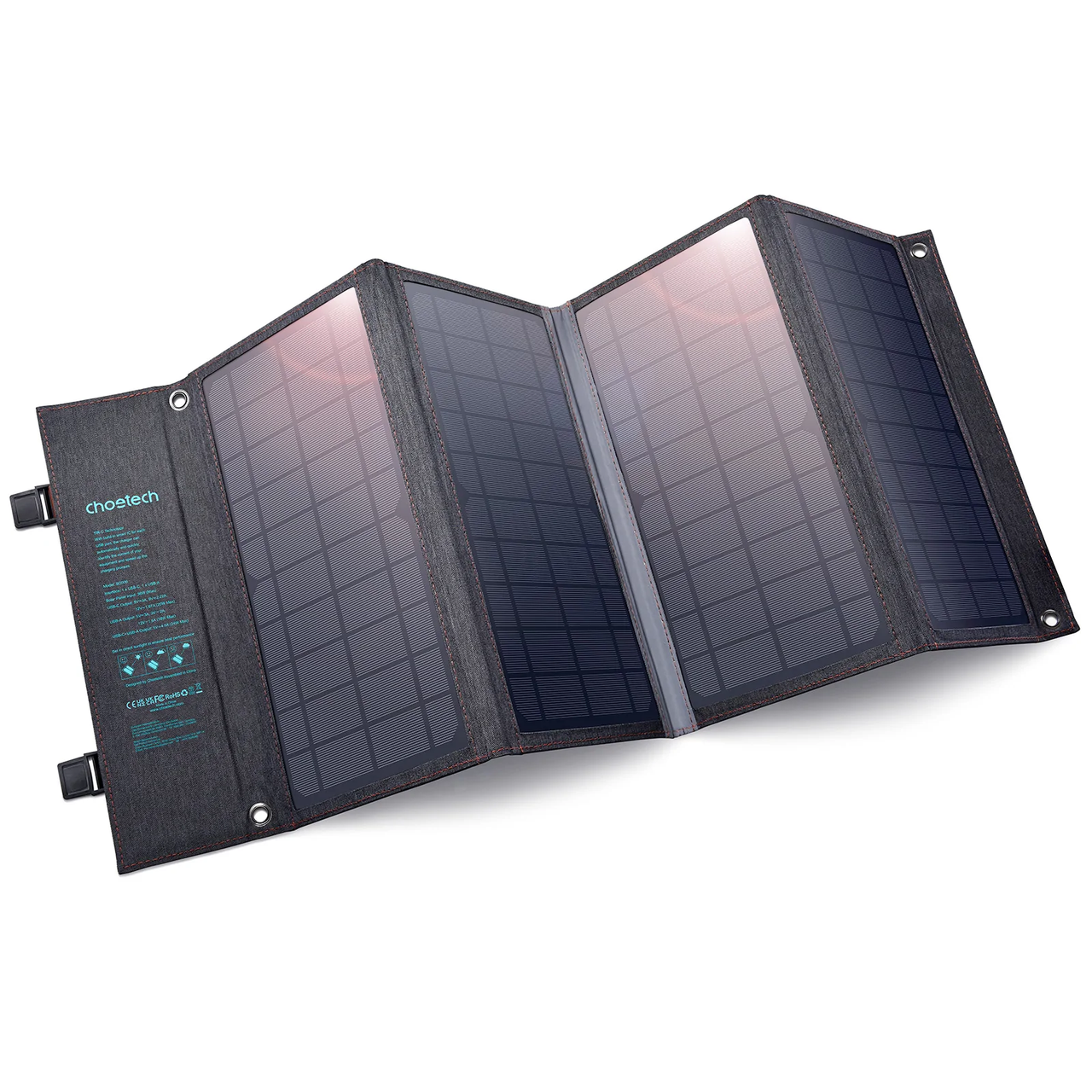 Зарядна сонячна станція, портативна сонячна панель Choetech Sun Charging Station 36W, Black (SC006)