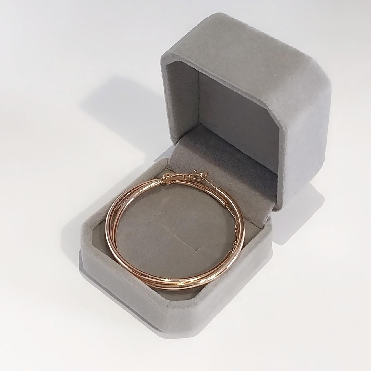 Серьги конго Xuping ювелирный сплав медзолото 45 мм Золотистый (2150605923)