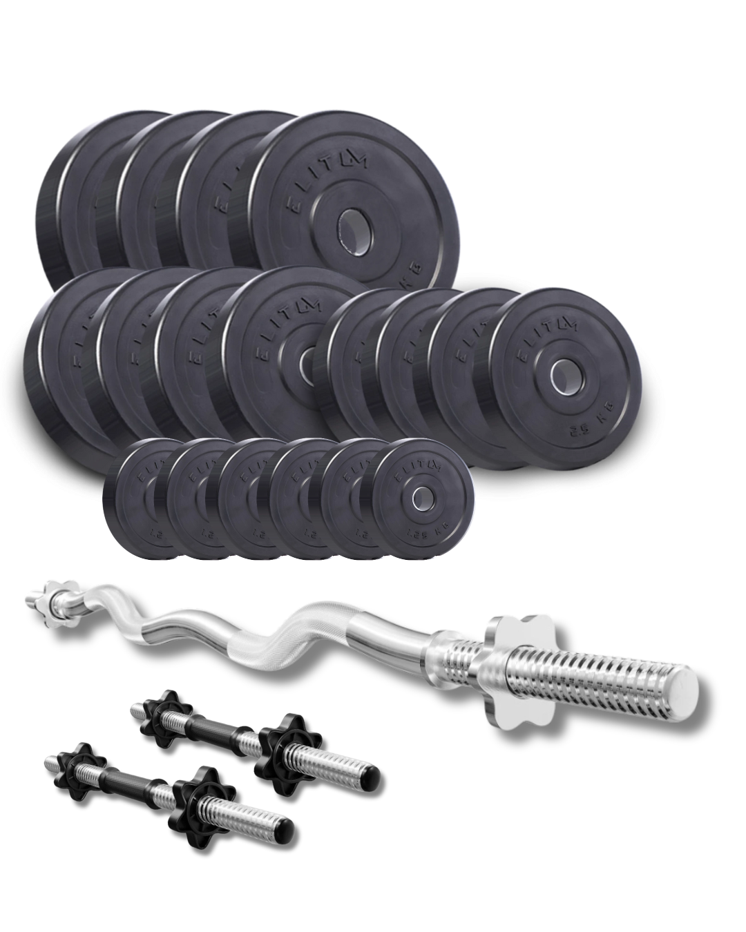 Набор с штангой и гантелями Elitum Titan 86 кг (4443)