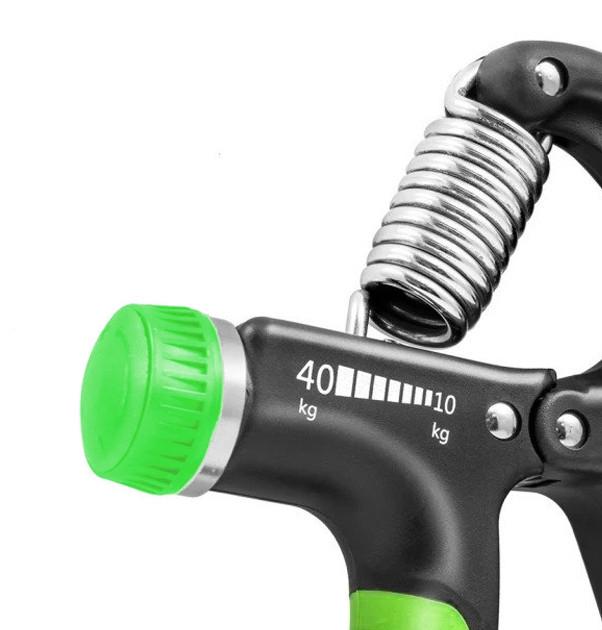 Еспандер кистьовий PowerPlay PP-4323 Strength Grip з регульованим навантаженням 10-40 кг Чорно-зелений (A-012884) - фото 3 Еспандер кистьовий PowerPlay PP-4323 Strength Grip з регульованим навантаженням 10-40 кг Чорно-зелений (A-012884) - фото 3