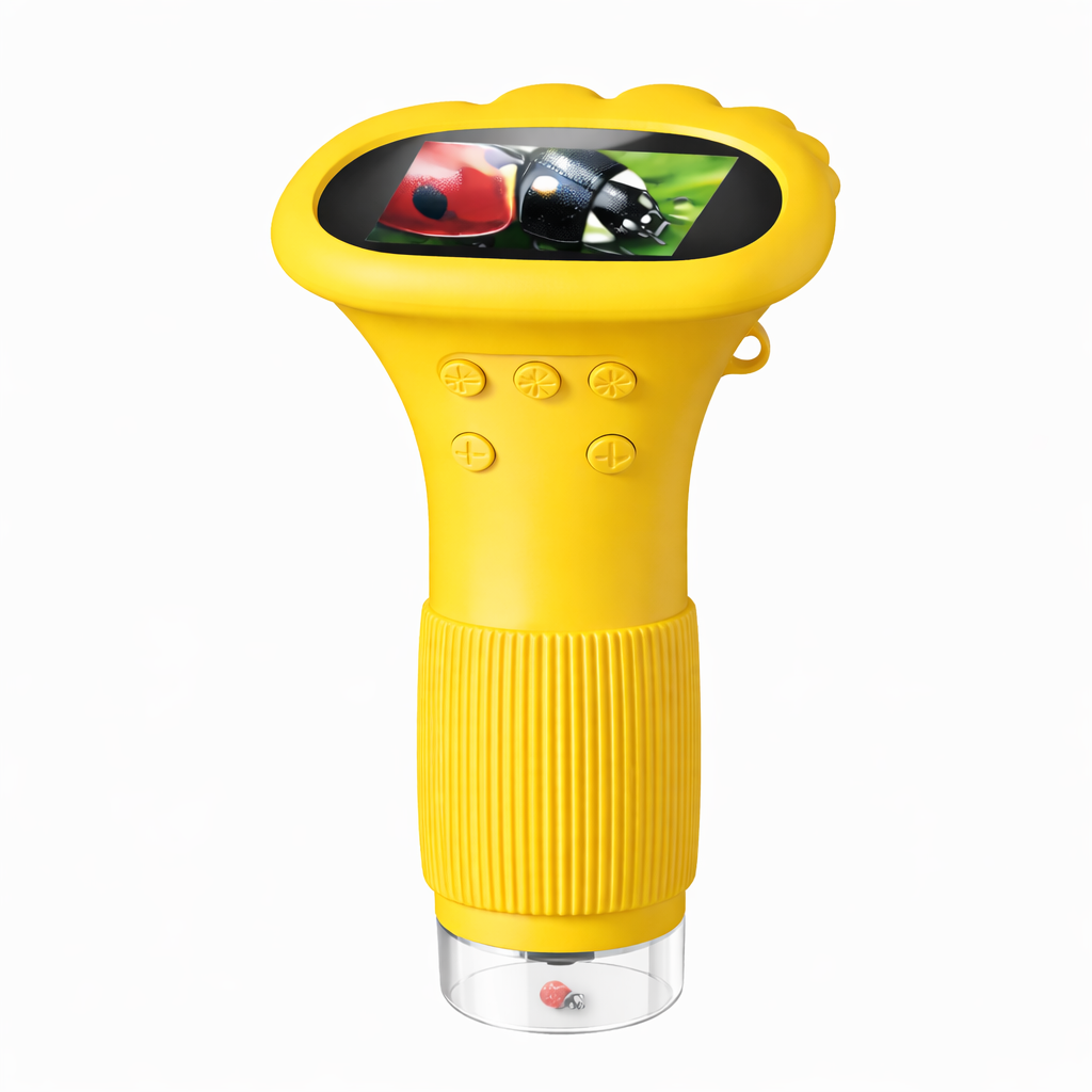 Микроскоп детский цифровой SKYBASIC с IPS экраном 1000x портативный Желтый (2905639501)