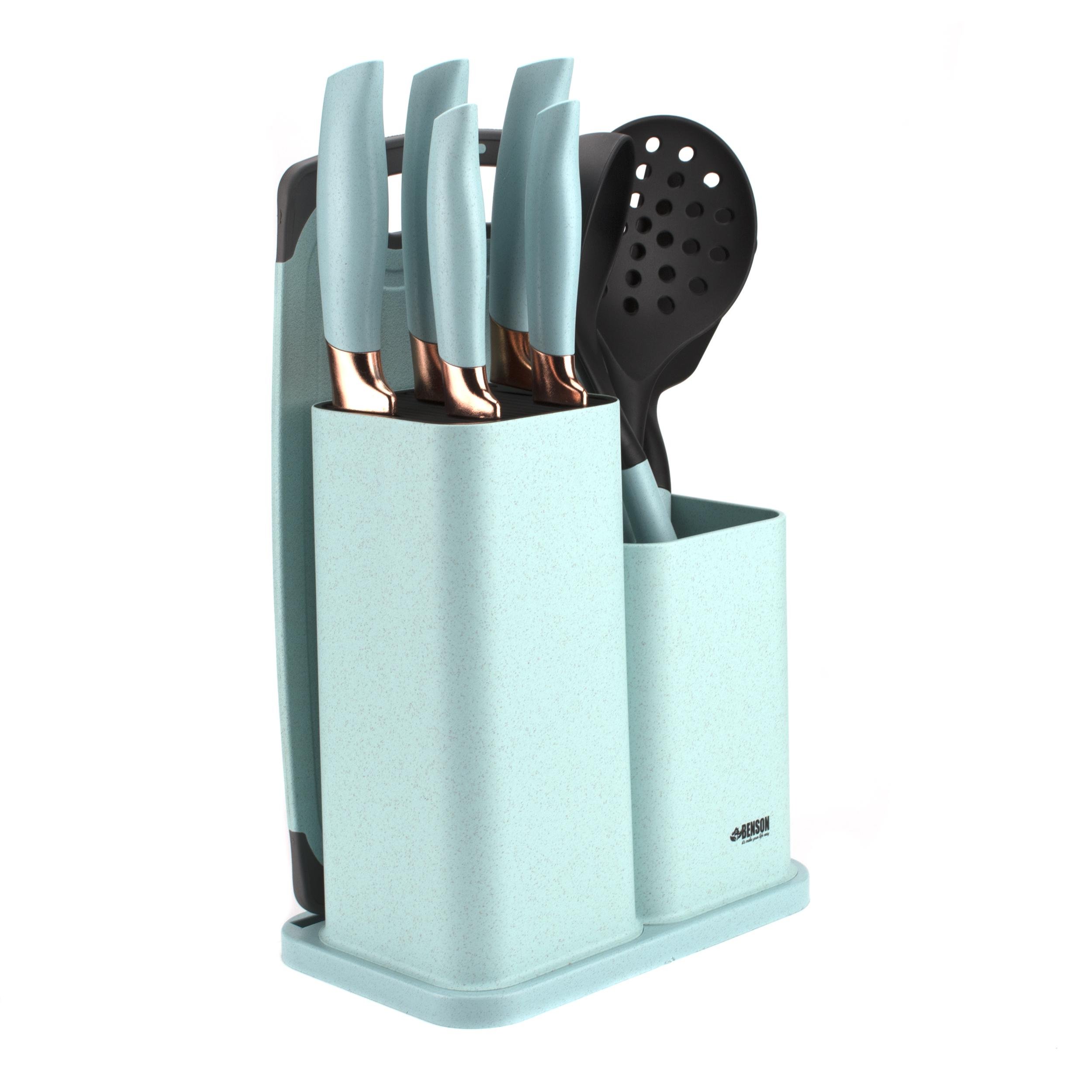 Набір ножів та кухонного приладдя Benson 10 пр. (BN-412)