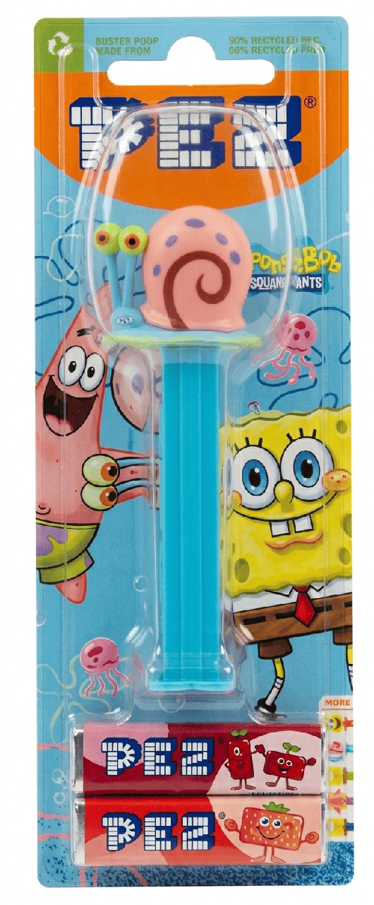 Диспенсер с конфетами Pez SpongeBob SquarePants Улитка Гэри 17 г (3025455187)