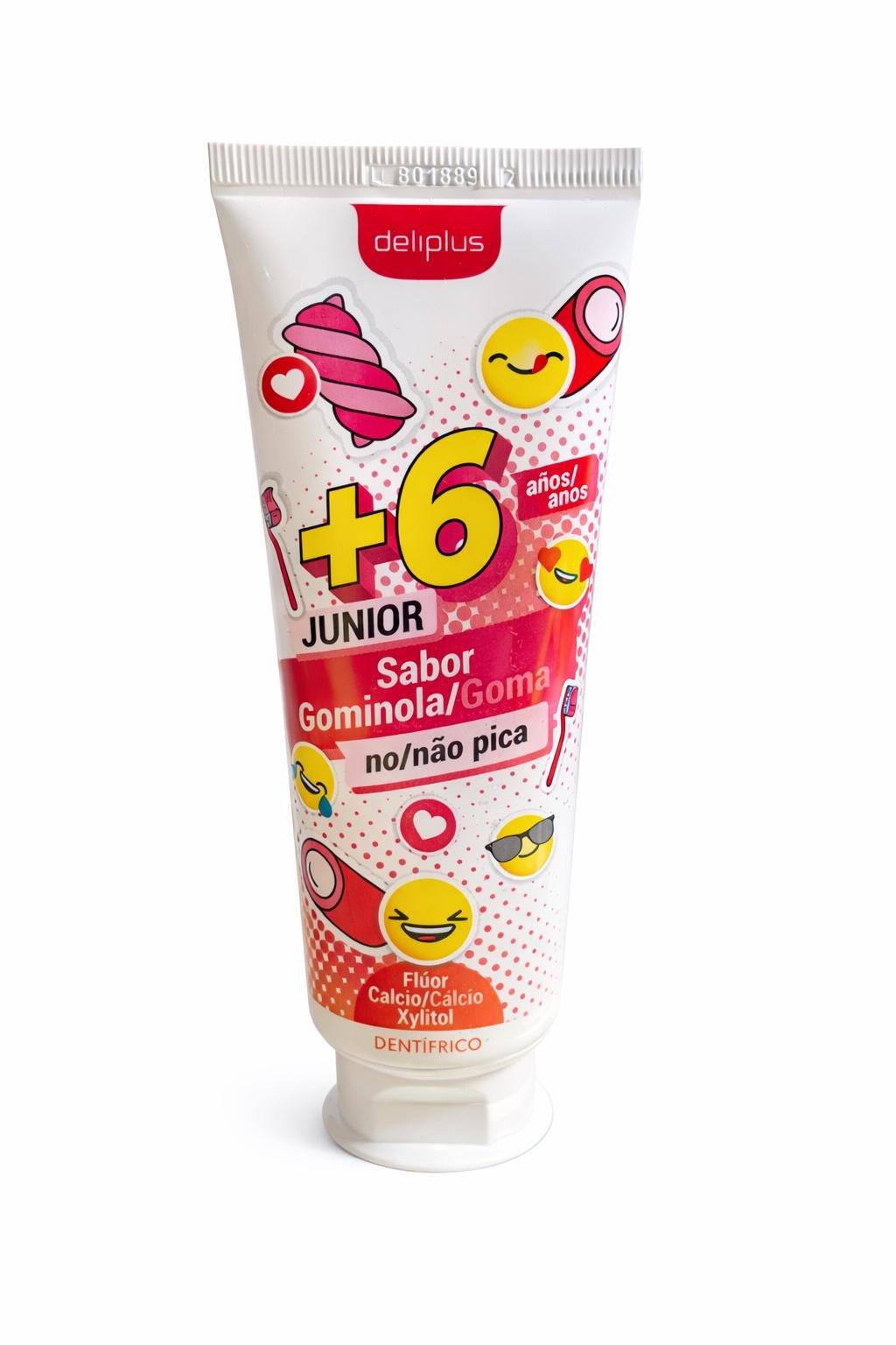 Зубная детская паста Deliplus Junior +6 лет вкус жевательной конфеты 75 мл