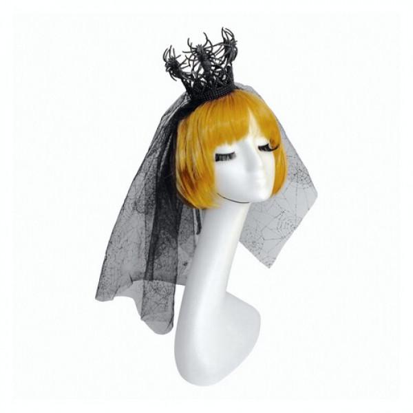 Декор на Хэллоуин Seta Коронка Принцесса Паук с фатой (17-816BLK)