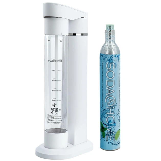 Сифон для газирования воды и напитков SODA@HOME MERCURIUS White с балоном СО2