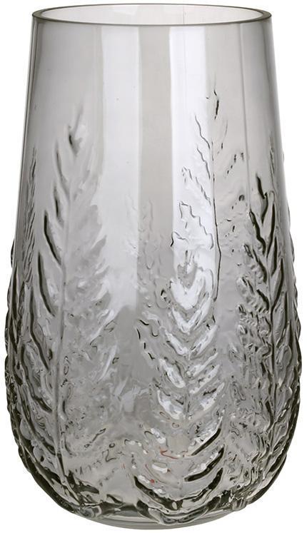 Ваза для цветов из стекла Leaf 13,5х26 см Серый