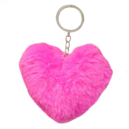 Брелок серце хутро SA427 (143507)
