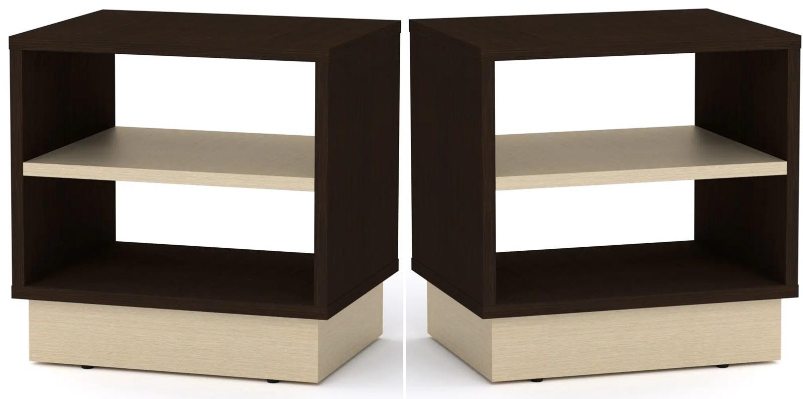 Тумба приліжкова комплект 2 шт. Компаніт ПКТ-7 Венге темний/Венге світлий (26655442)
