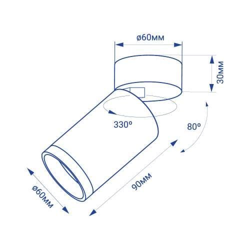 Накладной поворотный светильник Feron ML180 Белый (41876) - фото 3 Накладной поворотный светильник Feron ML180 Белый (41876) - фото 3