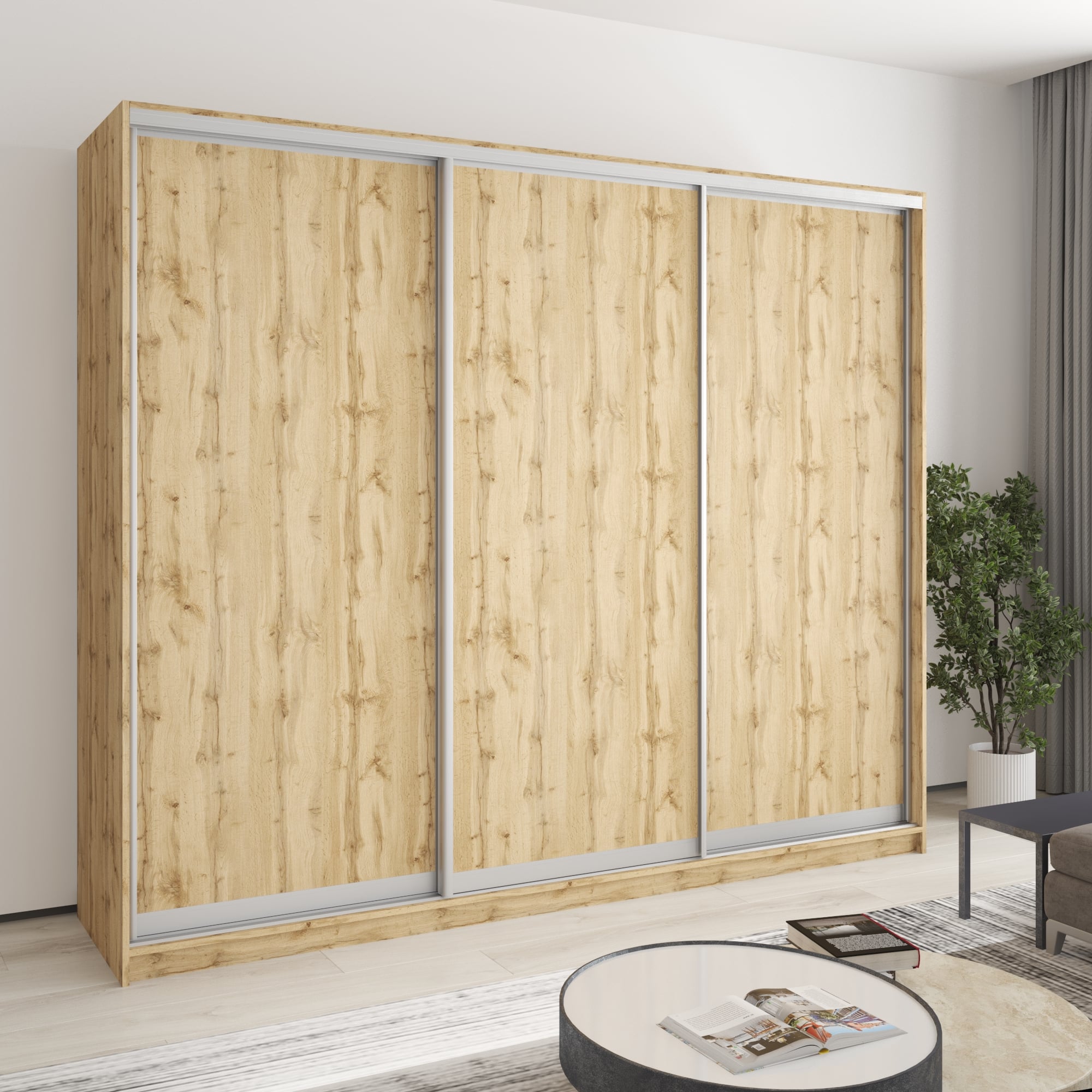 Шкаф-купе трехдверный Mebel Star Комбо AL MBS-4272 250х45х210 см Дуб тахо (1005455) Шкаф-купе трехдверный Mebel Star Комбо AL MBS-4272 250х45х210 см Дуб тахо (1005455)