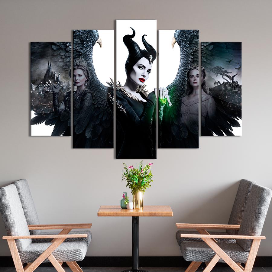 Настенний декор Крылатая волшебница Малефисента 187x119 см (A74-5)