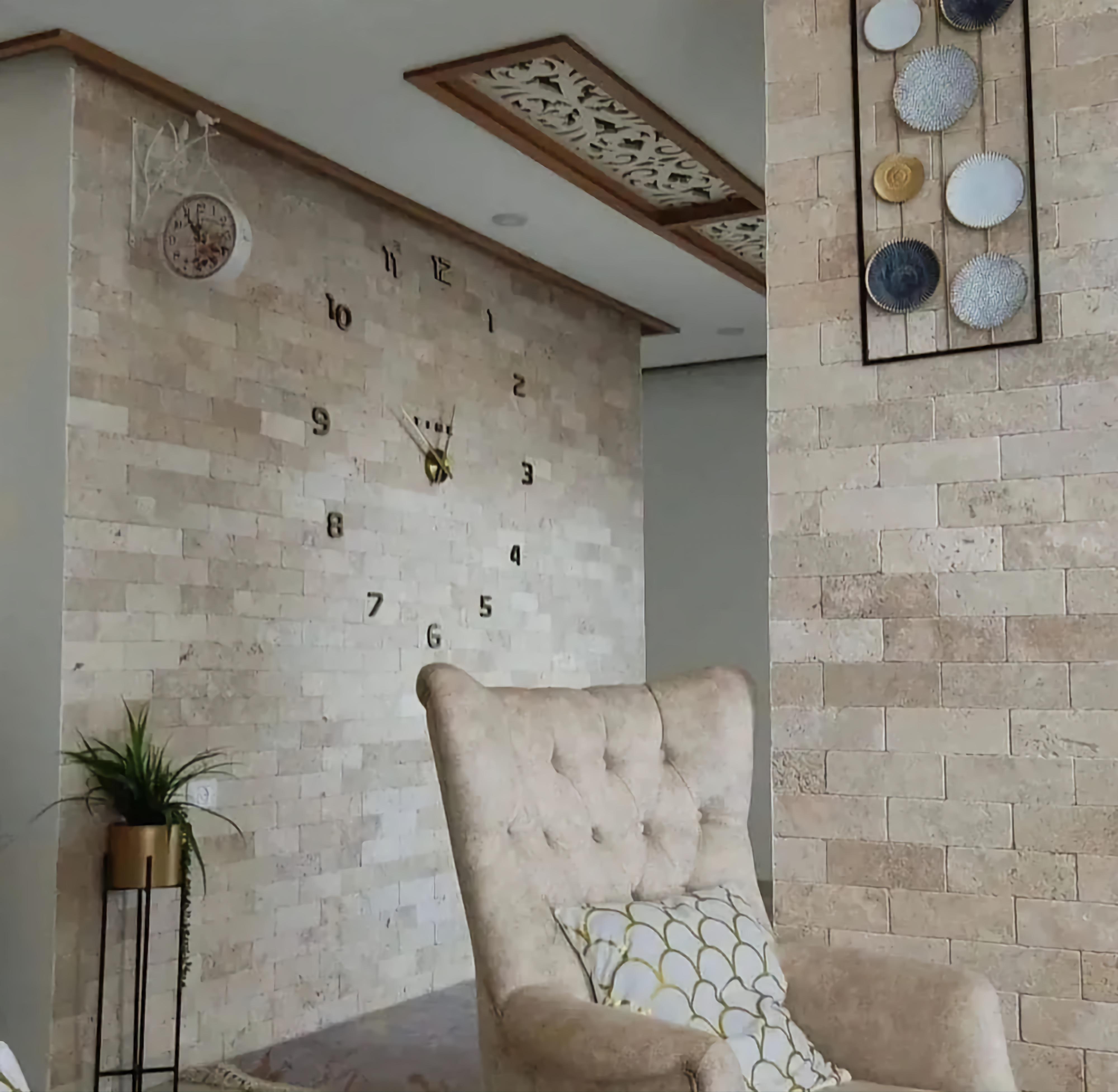 Плитка травертин STONELAK TUSCAN NOCHE Tumbled/Антік 7,5х20,3 см 0.5 кв. м Dark Beige (999804) - фото 4