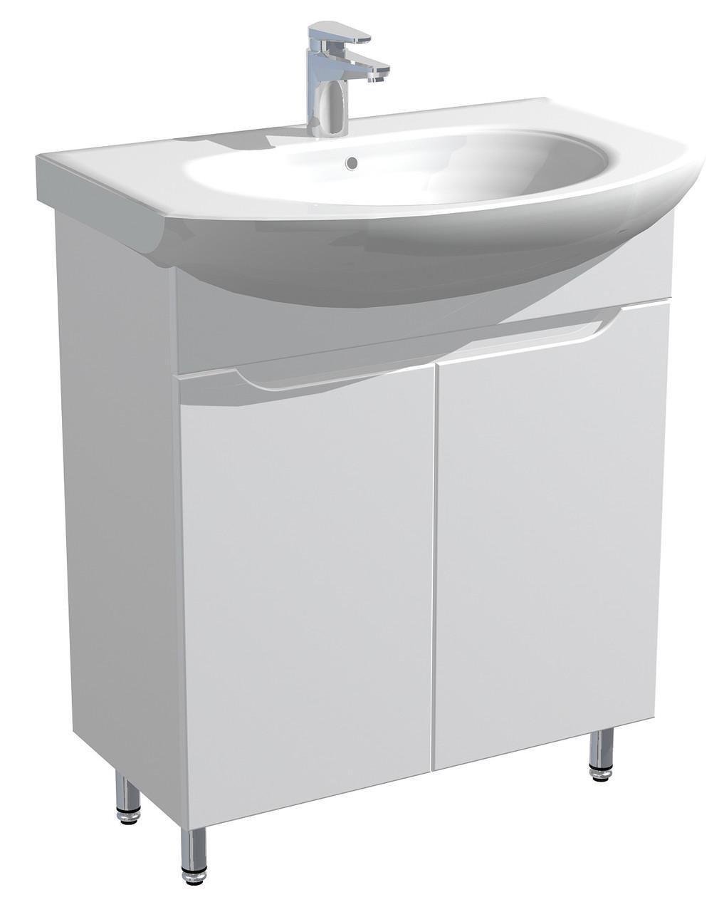 Тумба c умывальником Руна 70 для ванной комнаты Белый