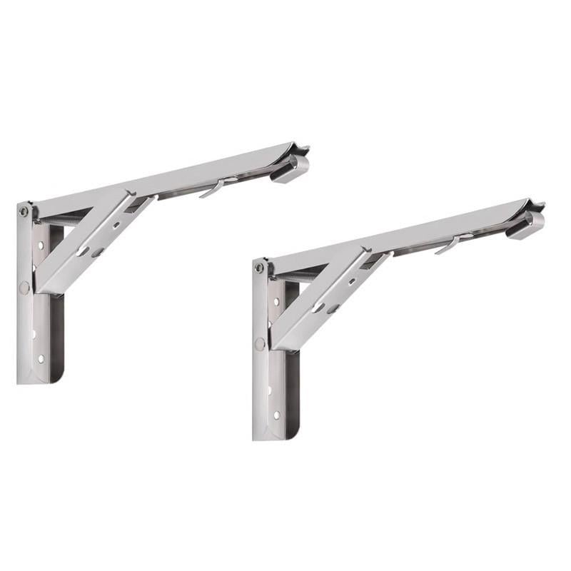 Набор механизмов откидных для столика ZUOGANG Fold Bracket Slim F 12-29 см из нержавеющей стали Серебристый 2 шт. (34987260)