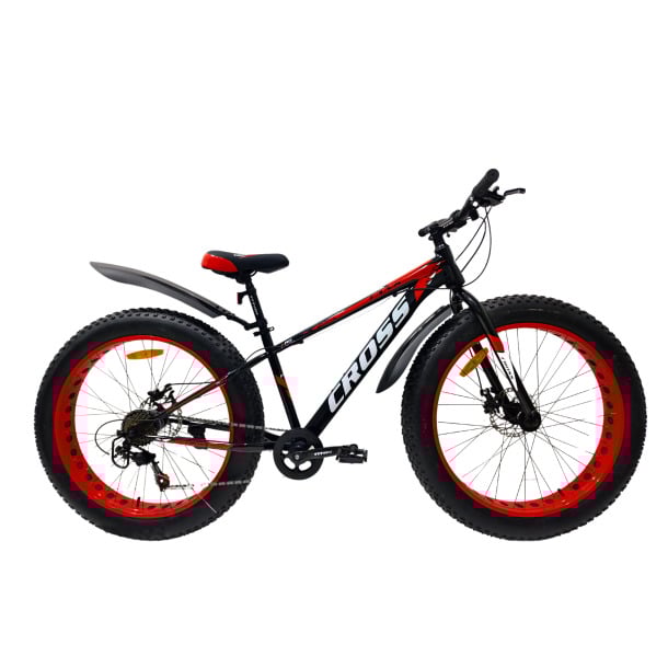 Велосипед фэтбайк Cross 26х4" Tank 2025 Рама-15" Black/Red