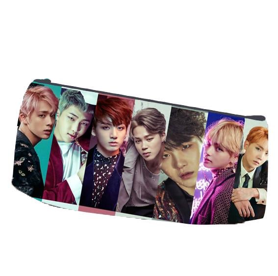 Пенал школьный BTS Bangtan Boys Бтс двухсторонний 22х11 см (pn_0004)