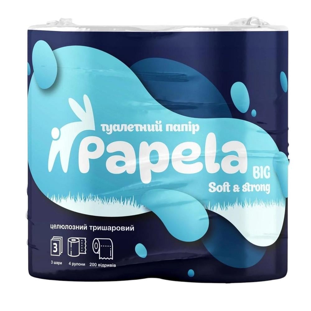 Туалетная бумага Papela 3-х слойная BIG 4 рул. (EG-300948)