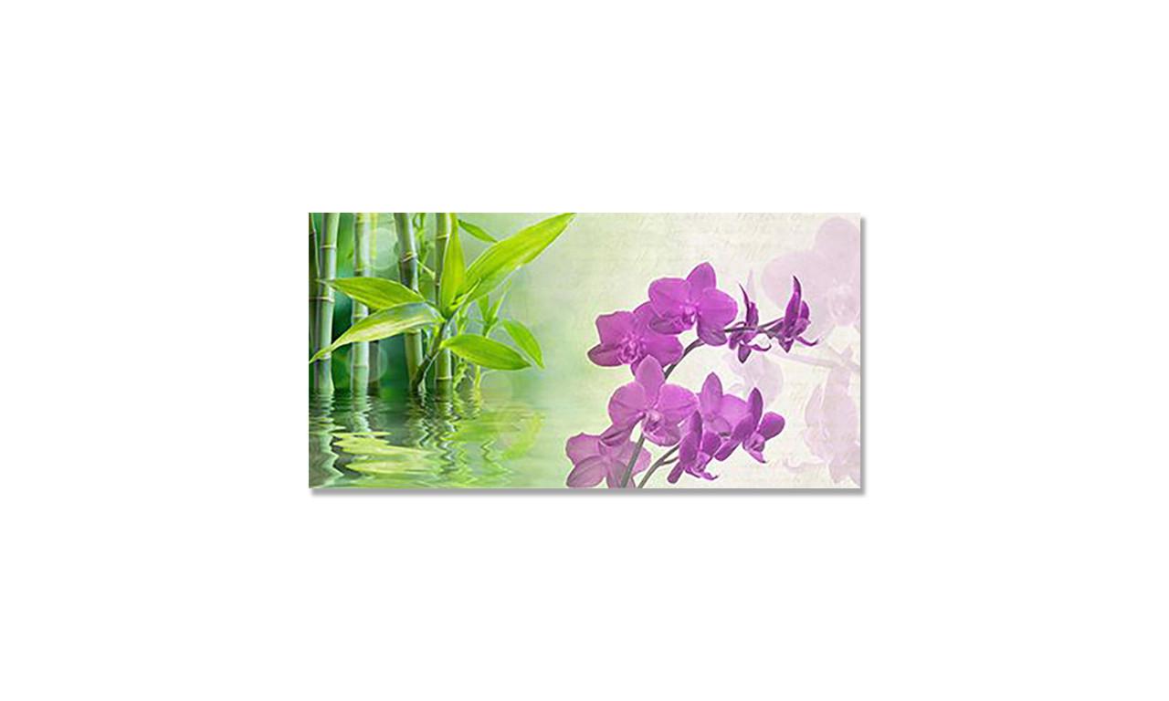Наклейка виниловая на стол Zatarga 3Д бамбук/Орхидеи 600х1200 мм (1283915165)