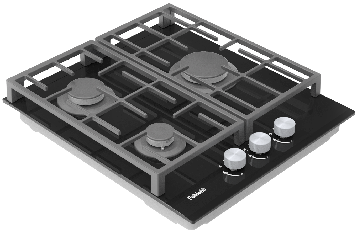 Варильна поверхня газова Fabiano FHG 8453 VGH Black Glass (8111.406.1484) - фото 3 Варильна поверхня газова Fabiano FHG 8453 VGH Black Glass (8111.406.1484) - фото 3