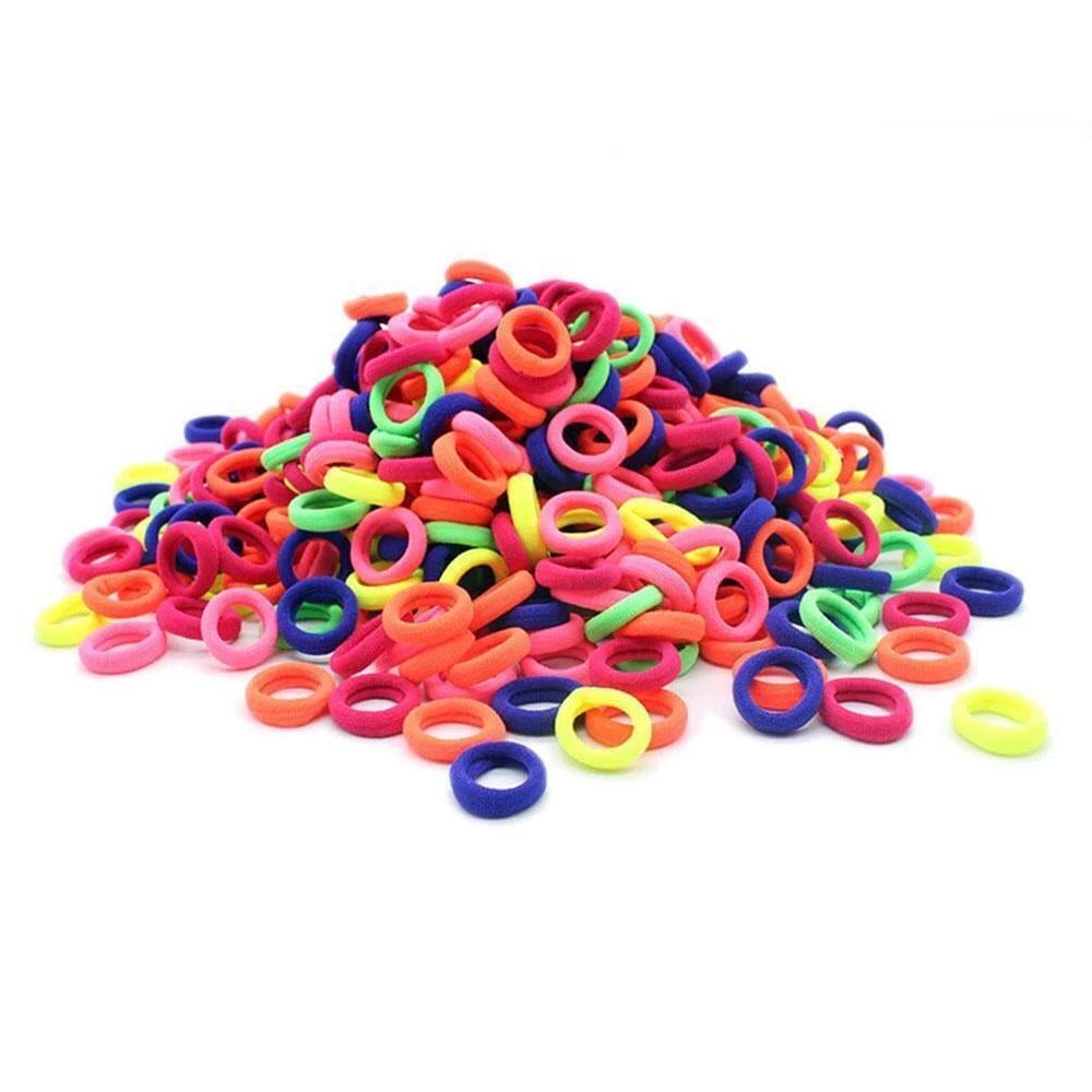 Набор детских резинок для волос флуорисцентные цветные 100 шт. (OK0100_1) Набор детских резинок для волос флуорисцентные цветные 100 шт. (OK0100_1)