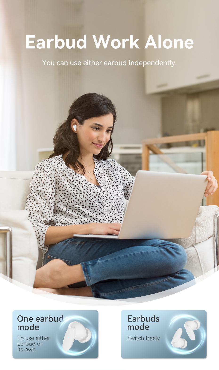 Навушники бездротові Vention Elf E01 Bluetooth 5.3 TWS шумозаглушення AAC/SBC Hi-Fi IPX4 водонепроникні Фіолетовий (NBFV0) - фото 11 Навушники бездротові Vention Elf E01 Bluetooth 5.3 TWS шумозаглушення AAC/SBC Hi-Fi IPX4 водонепроникні Фіолетовий (NBFV0) - фото 11