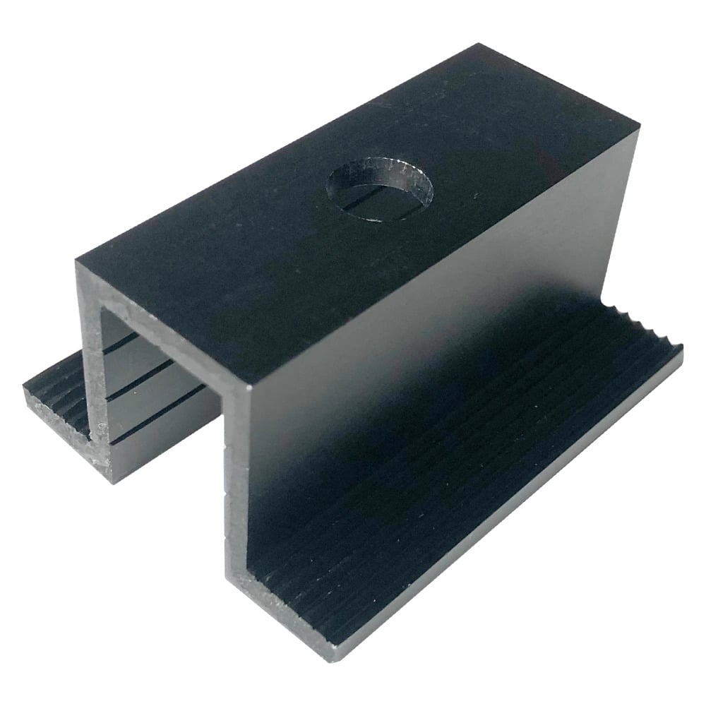 Зажим средний анодированный для монтажа солнечных панелей Photonica KK-50-24-CZ Черный (27918060)