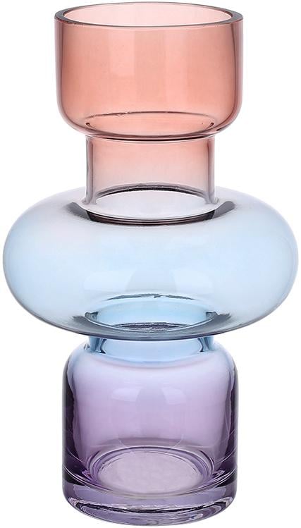 Ваза стеклянная Ariadne Мурано 11х20 см Разноцветный