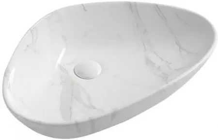 Умывальник Sapho Dalma Biały Marmur 58,5х39 см White (Mm217)