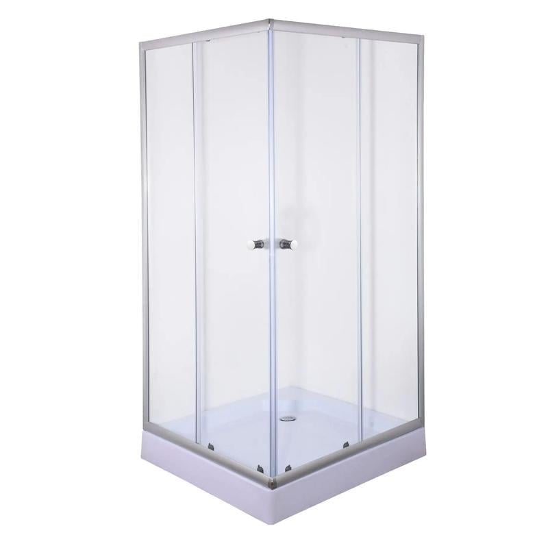 Душевая кабина без поддона MIXXUS Cubic SC01-90x90x185-TR прозрачное стекло 4 мм Chrome (MI6906)