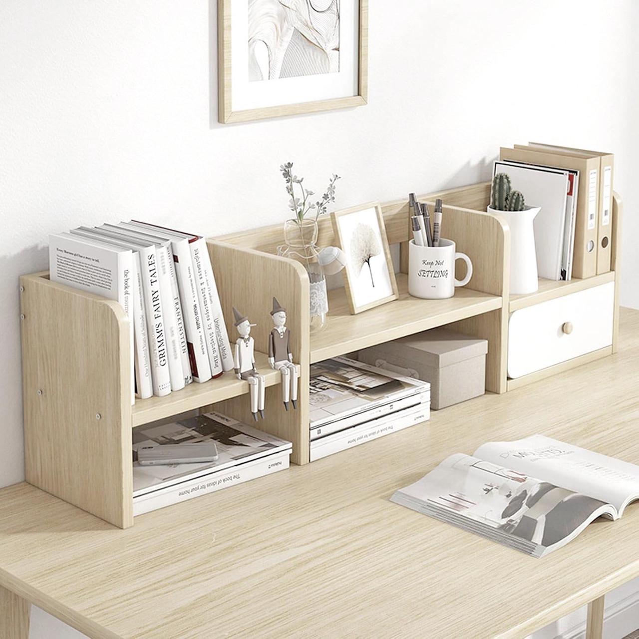 Полка-надстройка настольная из дерева Олинарес бланже (АКД-000101)