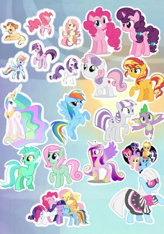 Стикерпак My Little Pony набор наклеек DIY вырезания